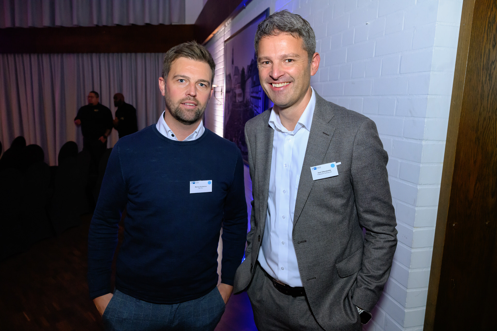 Marius Schleimer (Inotec),  Axel Otterstedde (Volksbank Hellweg)