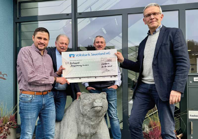 L&R Kältetechnik übergibt Spende von 3.000 Euro an die Bürgerstiftung Sundern 