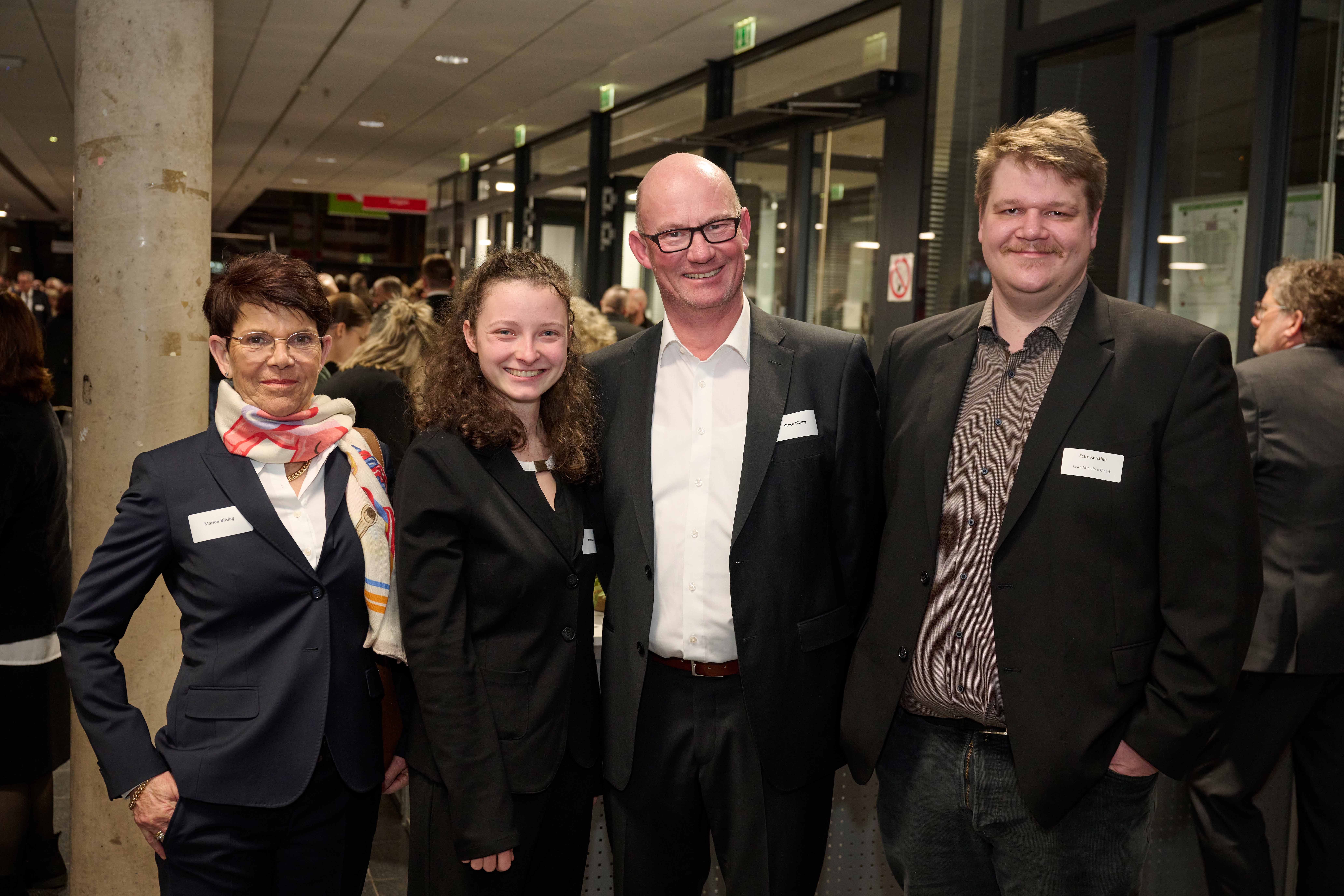 Marion Bilsing, Helena Rath, Ulrich Bilsing und  Felix Kersting (Lewa Attendorn)